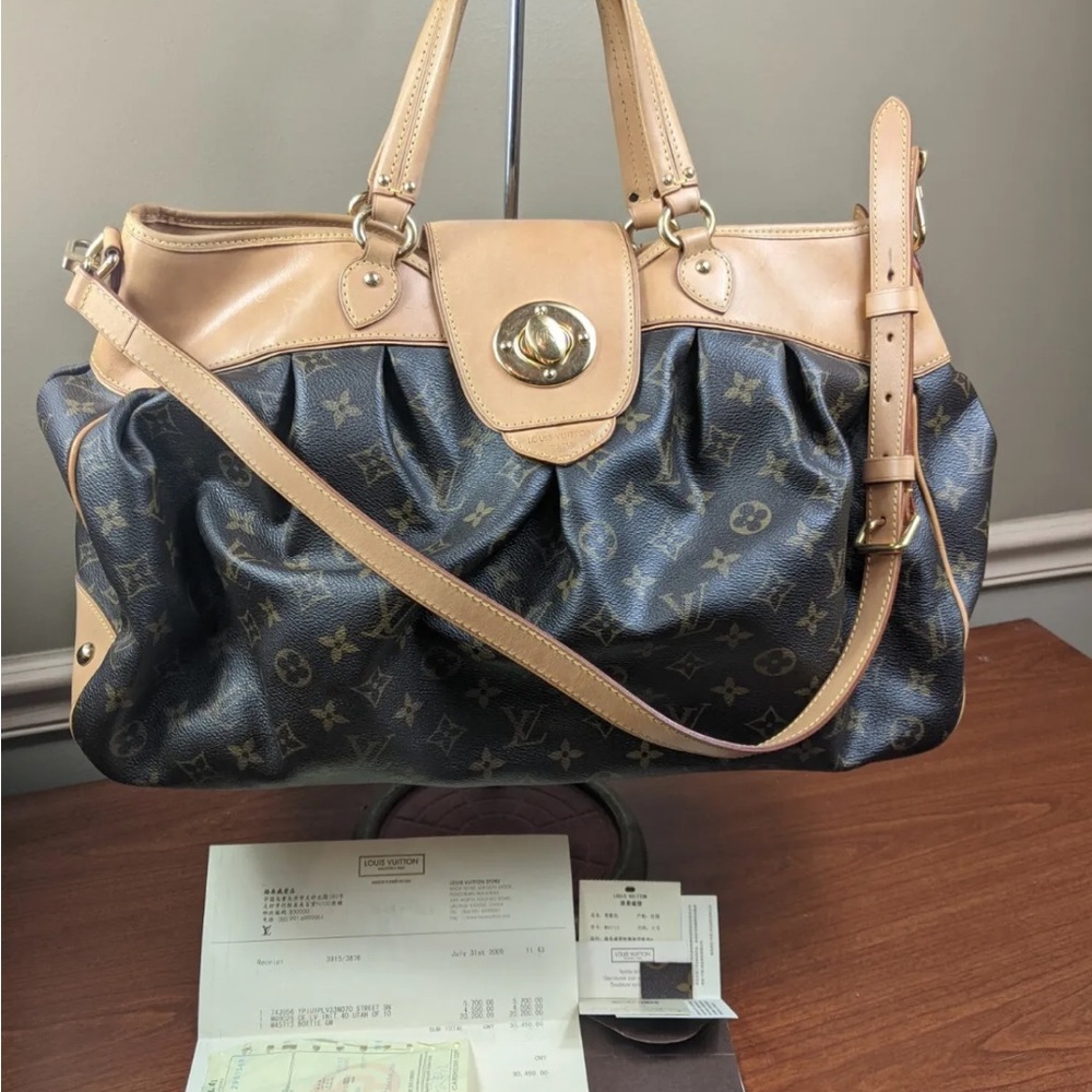 Auth Louis Vuitton  Boetie GM Mono Shoulder Bag has all paper work of purchase!! - Picture 2 of 13